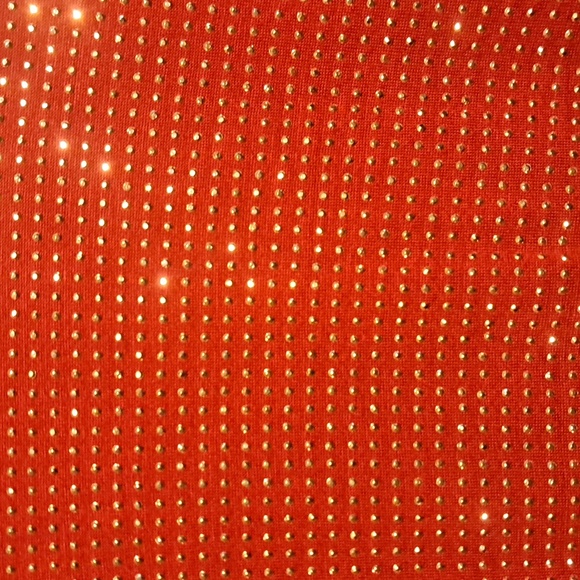 💯 Perfect for 🎄 christmas studded blinged red long sleeve woman's top Size S - Picture 6 of 6